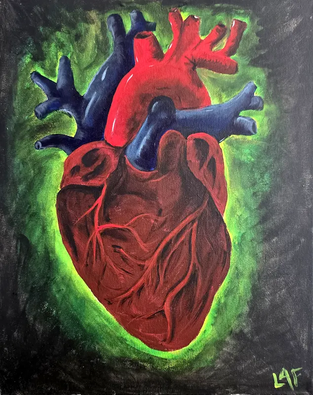 Half-Life: painting of a glowing anatomical heart